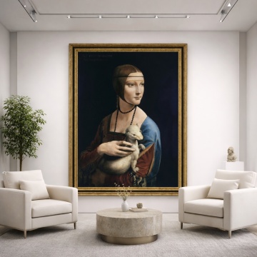 Tablou Canvas Leonardo da Vinci – Lady with an Ermine PCR16