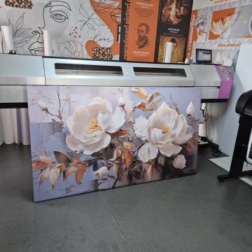 Tablou Canvas Trandafiri Albi cu Textura TPF66 - Img 5