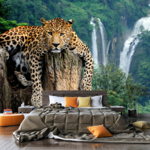 Fototapet 3D Leopard pe Buturuga in Jungla ATGR109 - Img 3