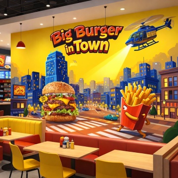 Fototapet Big Burger in Town GMF20