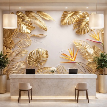 Fototapet Golden Monstera Paradise FLAR127