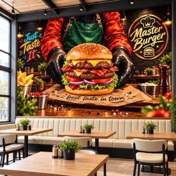 Fototapet Master Burger – Poftă la prima vedere GMF26