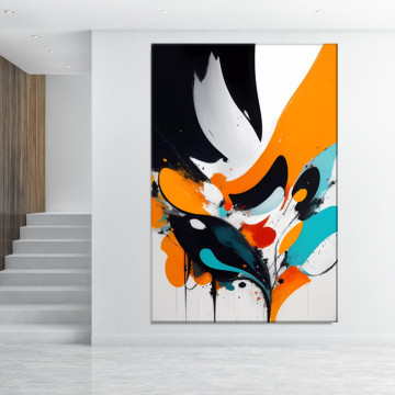 Tablou Canvas Abstract Modern Orange Splash AMAB22B