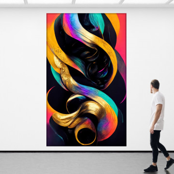 Tablou Canvas Design Psihedelic Multicolor Fluid FAB129 - Img 3