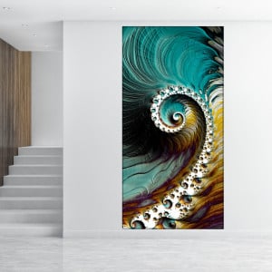 Tablou Canvas Fractal Abstract Waves ADF25 - Img 3