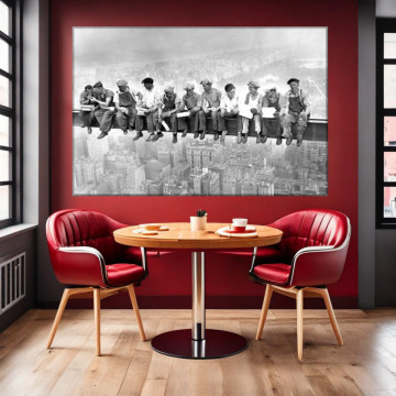 Tablou Canvas Retro, Prânz în vârf de zgârie-nori TR1