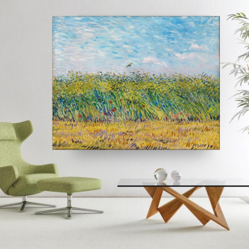 Tablou Canvas Van Gogh - Lan de Grâu cu o Ciocârlie VG77