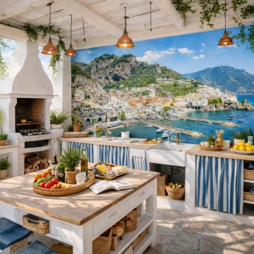 Fototapet Amalfi Panoramic – La Dolce Vita PIN78