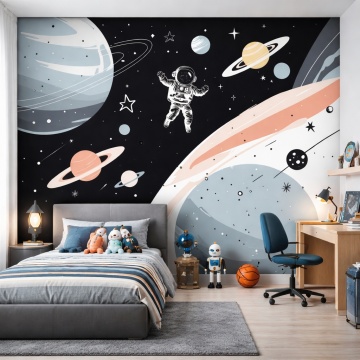 Fototapet Astronaut în Univers – Model Galactic NAS1