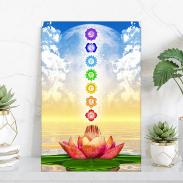 Tablou Canvas Arta Digitala Chakra cu Lotus MSP68 - Img 3