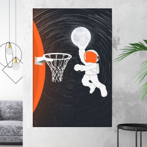 Tablou Canvas Astronaut Jucand Baschet OUSA2 - Img 3