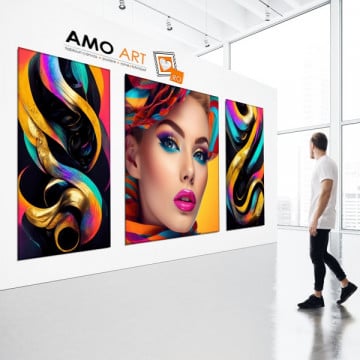 Tablou Canvas Design Psihedelic Multicolor Fluid FAB129 - Img 4