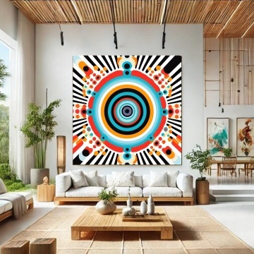 Tablou Canvas Explozie de Culori – Vortex Abstract ABSN30