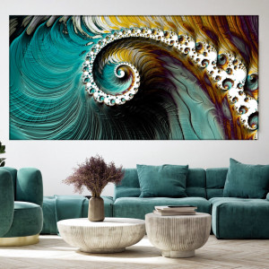 Tablou Canvas Fractal Abstract Waves ADF25