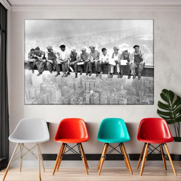 Tablou Canvas Retro, Prânz în vârf de zgârie-nori TR1 - Img 3