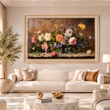 Tablou Vază cu Flori Elegante | Canvas + Rama CFN10