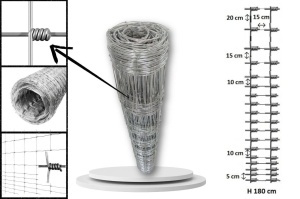 Plasă înnodată înălțime 180cm 18fire 2.0+2.8mm 50m