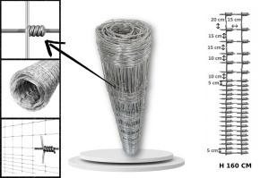 Plasă înnodată înălțime 160cm 23fire 2.0+2.8mm 50m deasă