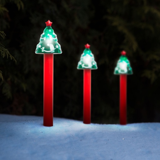 Lampă Solară LED pentru Grădină, Design Modern Pin, Iluminat Automat, Rezistentă la Intemperii, Montare Ușoară, 6x6x27cm