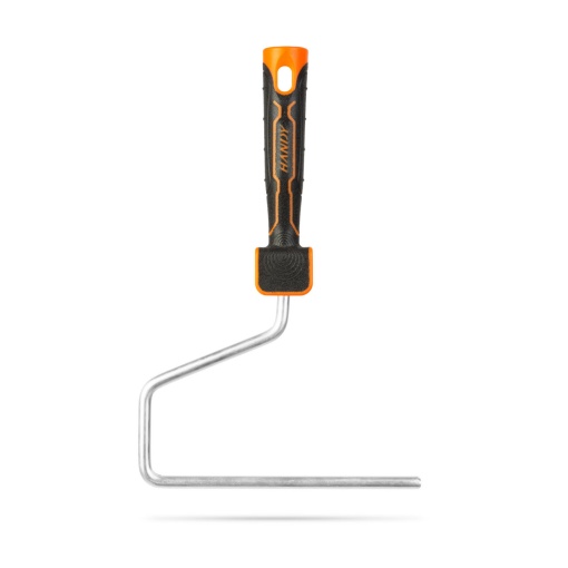 Mâner Ergonomic pentru Role de Vopsit 7” (180 mm) – Ax Anticoroziv, Conectare Telescopică, Portocaliu și Negru, Compatibil cu Toate Rolele