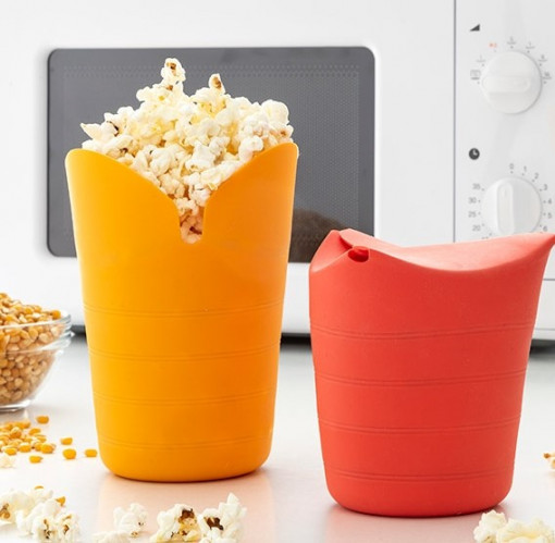 Set 2 Aparate pliabile din Silicon pentru Popcorn
