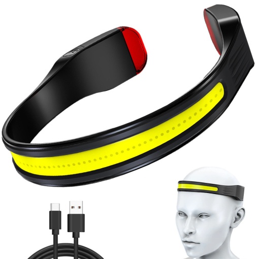 Lanterna de Cap UltraLux - Confort Suprem, 25W LED COB, Reîncărcabilă prin USB-C, Rezistentă la Apă IP65