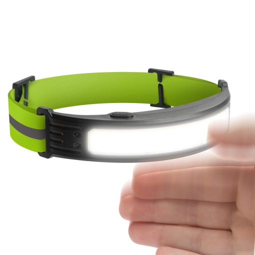 Lanternă Frontală LED COB Control Gestual - Luminozitate Duală Roșu/Alb, Baterie 800 mAh, Rezistentă la Apă IP54, Ideală pentru Activități în Aer Liber și Urgențe