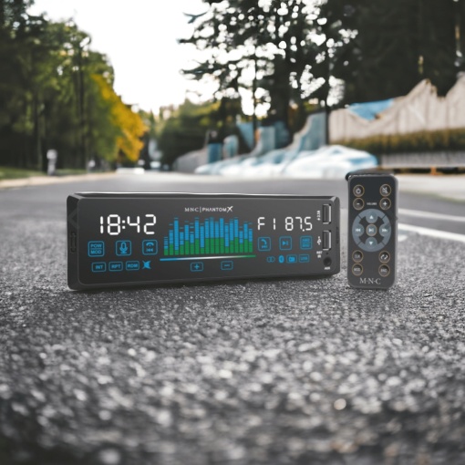 Radio MP3 player auto „PhantomX” - 1 DIN - 4 x 50 W - versiune gestuală - BT - MP3 - AUX - USB