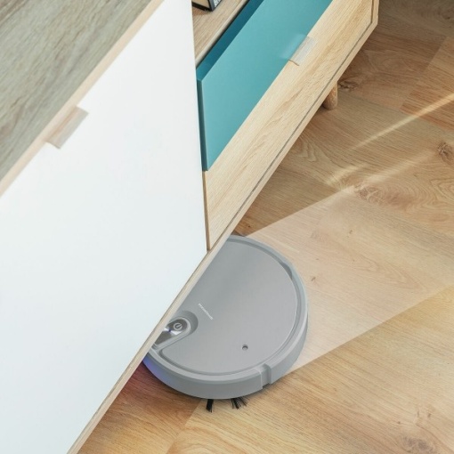 Robot Aspirator Reîncărcabil Multifuncțional 5 în 1: Aspirare, Măturare, Dezinfecție UV, Umidificare, Difuzor Parfum, Silențios și Compact, Ideal pentru Curățenie Profundă