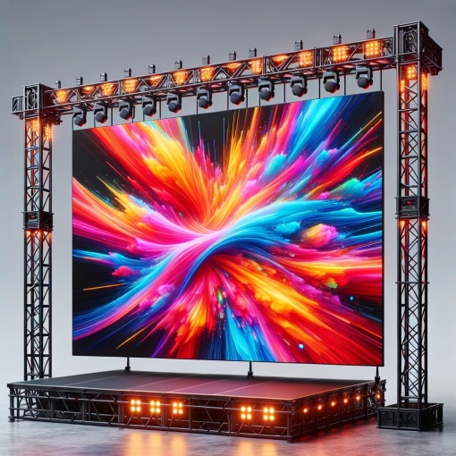 Kit Ecran LED Outdoor 2x3 m - P3.9 - 500x500 mm, Controller Colorlight X2S, Cablu și Suporti