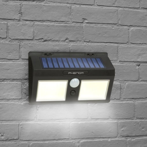 Lampa Proiector de Perete cu Detector de Mișcare, 3 LED-uri COB Rotative, Panou Solar de Capacitate Mare