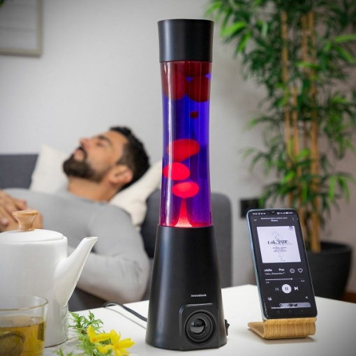 Lampă de Lavă Retro cu Difuzor Bluetooth 5.0, Multifuncțională, Design Modern, Luminoasă și Relaxantă, Ideală pentru Petreceri și Meditație, 42 cm