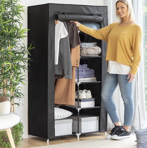 Pantofar si Organizator Imbracaminte, 2 in 1, cu usa rulabila
