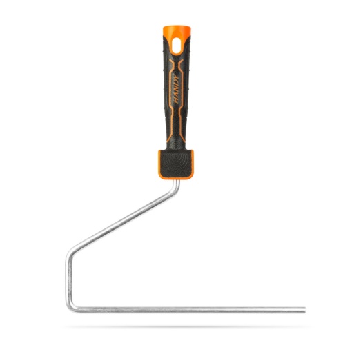 Mâner Ergonomic pentru Role de Vopsit 10" - Antiglisant, Ax Anticoroziv de 7,8 mm, Conectare Telescopica, Portocaliu și Negru