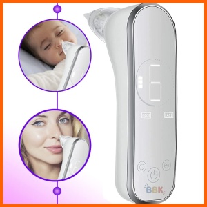 Aspirator Nazal Electric 2 in 1 BBK®, Pentru Bebelusi si Copii, Portabil si Ultra Silentios, 6 Trepte de Viteza, cu Acumulator 850 mAh