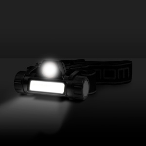 Far LED COB + SMD Ultra-Performant și Portabil - Lanterna Reglabilă, Rezistentă la Apă, Ideală pentru Sport și Atelier, Negru/Galben, 1200 mAh - Img 2