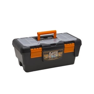 Geantă din Plastic Rezistent pentru Scule - Depozitare Sigură și Organizată, 400x220x180 mm, Compartimente Detasabile, Închidere cu Lacat - Img 1