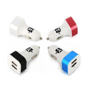 Încărcător Auto USB Dual 2100mA - Conexiune Rapidă și Sigură, Design Compact, 4 Culori, Compatibil Universal - Img 1
