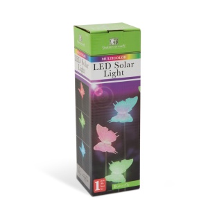 Lampă Solară de Grădină cu LED RGB „Fluture” - Economisire Energie, Rezistentă la Intemperii, Instalare Ușoară, 43 cm, Multicolor - Img 4