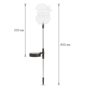 Lampă Solară LED „Moş Crăciun” - Iluminare Ambientală Autonomă, Rezistentă la Intemperii, Instalare Ușoară, 30cm, Alb Rece - Img 4