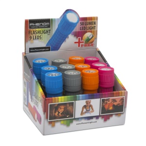 Lanternă LED Multifuncțională PHENOM - Iluminare Intensă, Mâner Antiglisant, Rezistentă la Apă și Murdărie, Cu Baterii Incluse, Disponibilă în Diverse Culori - Img 2