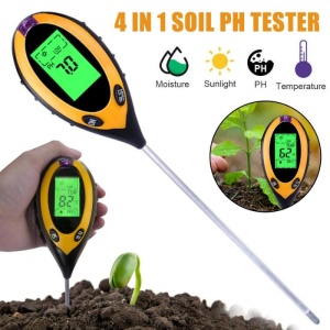 Măsurător Aciditate Sol 4în1 - Meter PH Electronic, Umiditate, Temperatură și Expunere, Ideal pentru Grădinărit - Img 6
