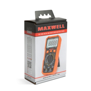 Multimetru Digital Maxwell MX25221 cu Tester Baterie, Funcție Lumină de Lucru și Detectare Tensiune Fără Contact - Performanță Înaltă pentru Profesioniști - Img 4