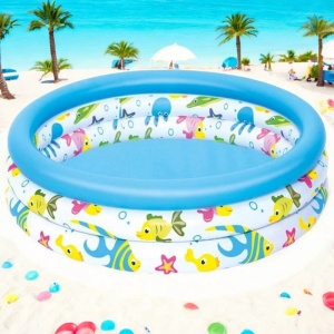 Piscină Gonflabilă Rotundă pentru Copii – Durabilă, Ușor de Umflat, cu Patch de Reparație - Img 1
