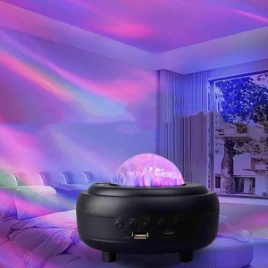 Proiector LED Nocturn cu Proiecții Stelare și Aurora Borealis, Difuzor Bluetooth - Magie Nocturnă, Lumină Relaxantă, Conectivitate Bluetooth - Img 6