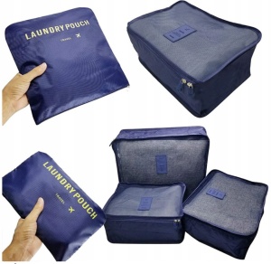 Organizator de calatorie set de 6 piese, fabricat din material nylon de calitate, rezistent la uzura si apa, permite organizarea si protejarea hainelor in timpul calatoriei, cu sistem de plasa si greutate redusa.