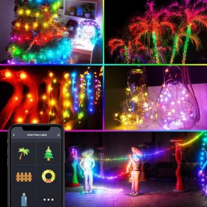 Șir de Lumină Inteligentă USB 66 LED-uri RGB 10m Bluetooth | Ambientală și Colorată pentru Exterior și Interior - Img 4