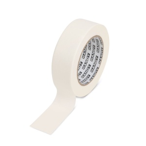Banda de mascare albă 50m x 36mm - Adeziv pe bază de apă, Aderentă, Fără urme - Img 2