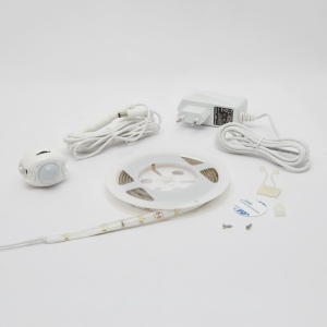 Banda LED cu Senzor de Mișcare pentru Interioare - Iluminat Eficient și Confortabil, 200 cm, Alb Cald, 2700K, 300lm, Temporizare Reglabilă - Img 3