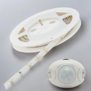 Banda LED cu Senzor de Mișcare pentru Interioare - Iluminat Eficient și Confortabil, 200 cm, Alb Cald, 2700K, 300lm, Temporizare Reglabilă - Img 2